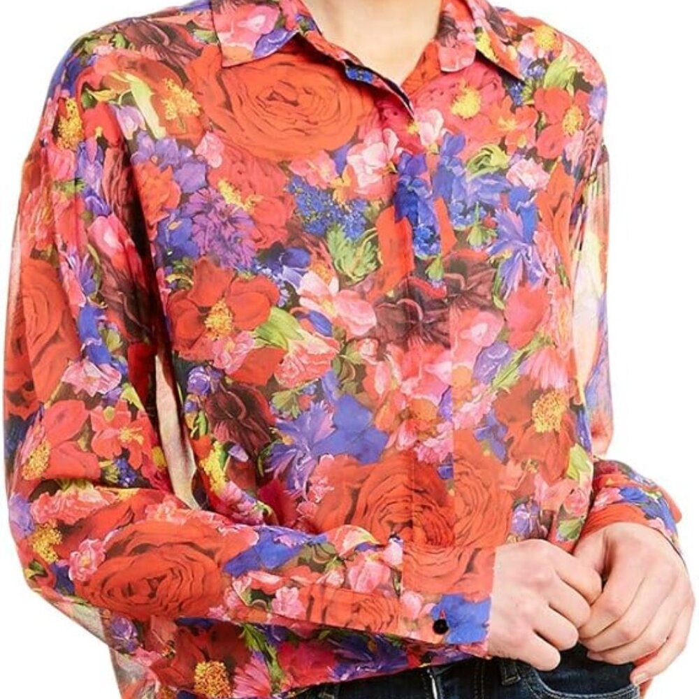 The Kooples Silk Button-Down Blouse - NWT